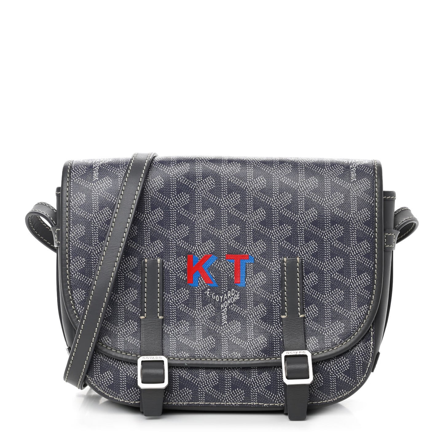 Goyardine Belvedere PM Messenger Bag Grey