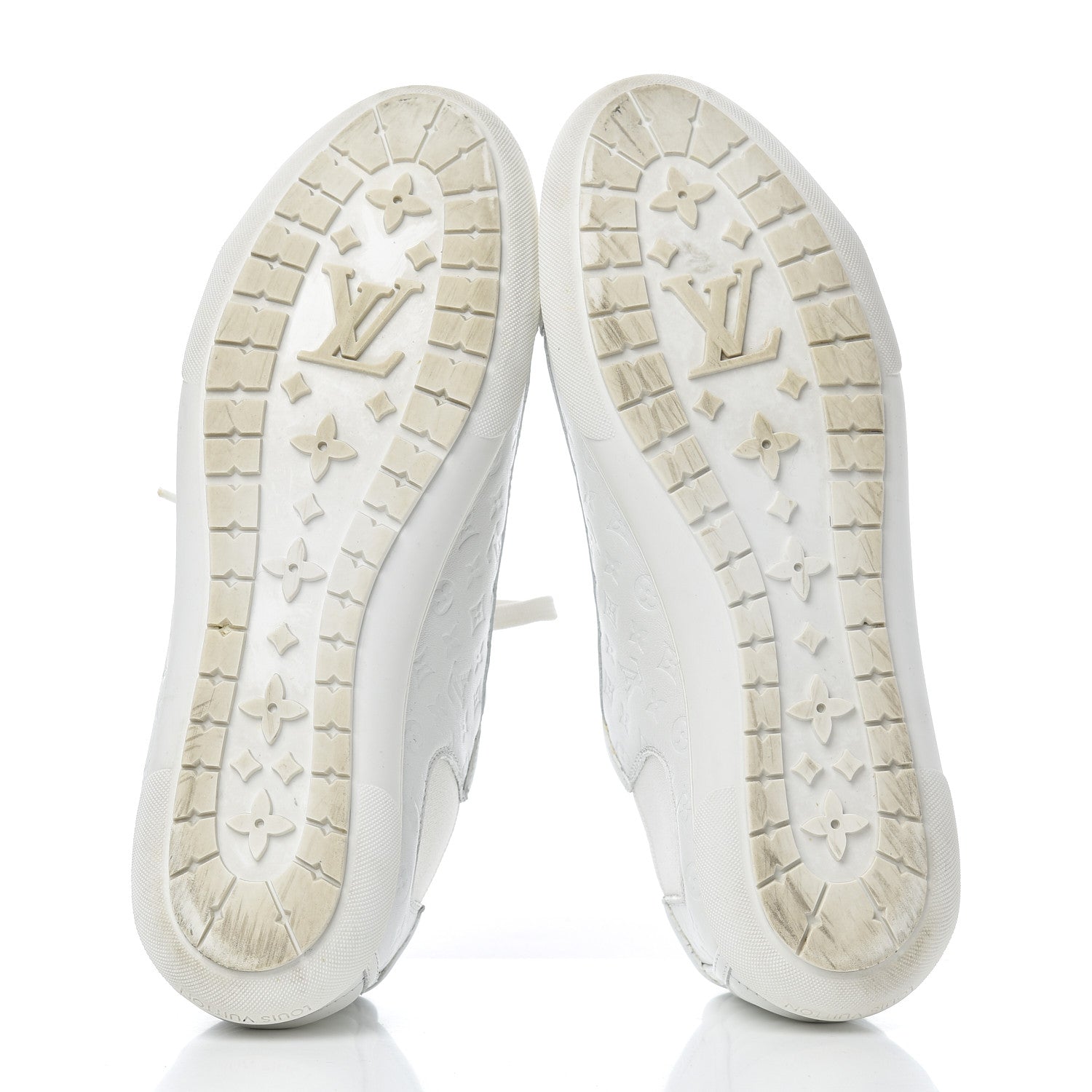 Louis Vuitton Calfskin Embossed Monogram Toucan Sneakers 38 White 5 of 19