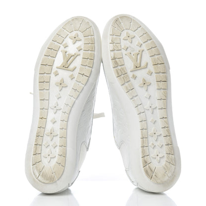 Louis Vuitton Calfskin Embossed Monogram Toucan Sneakers 38 White 5 of 19