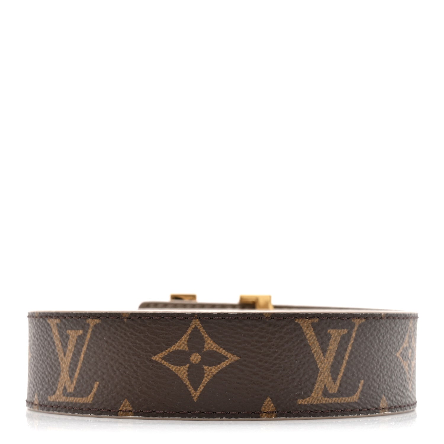 Louis Vuitton Calfskin Monogram 30mm LV Initiales Reversible Belt 90 36 Beige 2 of 4