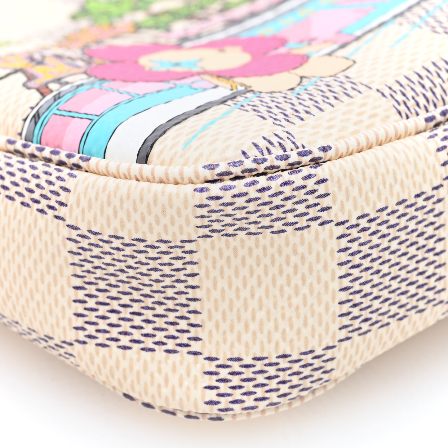 Damier Azur 2021 Christmas Animation Hollywood Mini Pochette Accessories Fuchsia