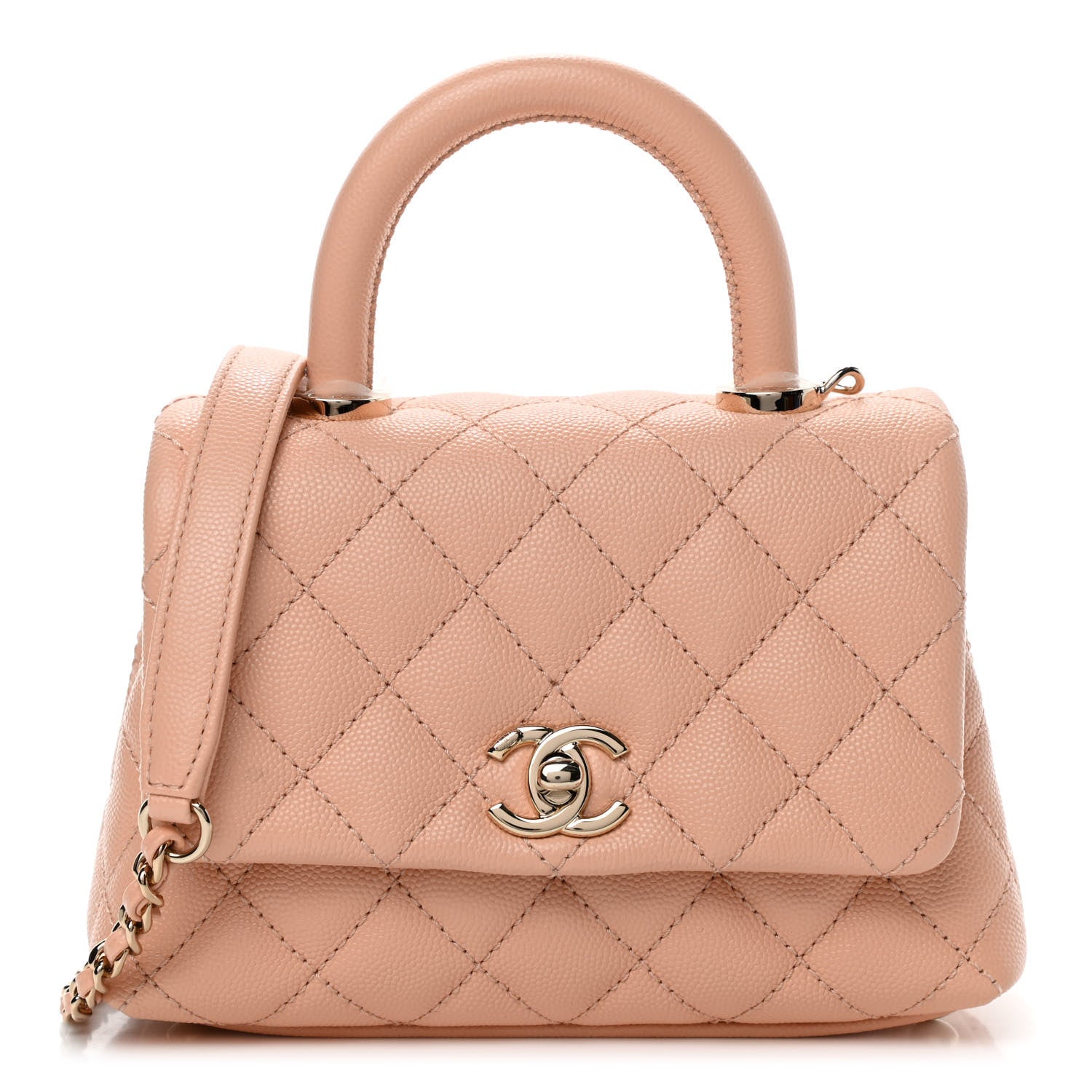 Chanel Caviar Quilted Extra Mini Coco Handle Flap Light Pink 1 of 4