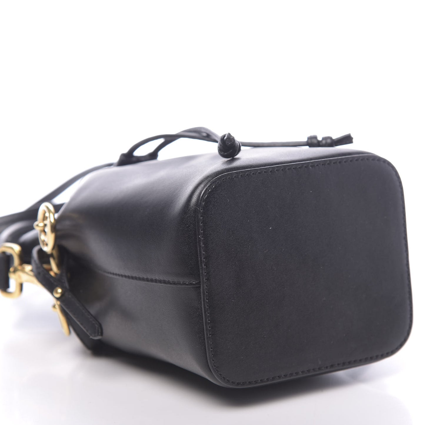 Vitello Liberty Lucido F is Fendi Mini Mon Tresor Bucket Bag Black