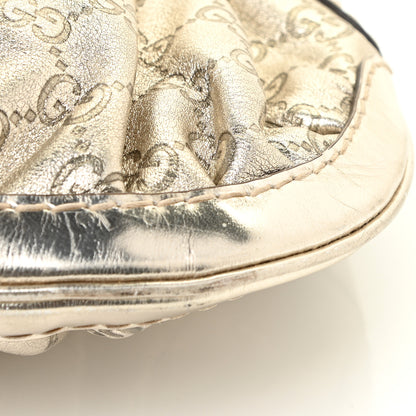 Gucci Metallic Guccissima Queen Bow Hobo Platinum 19 of 24