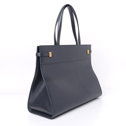 Saint Laurent Calfskin Medium Manhattan Shopper Tote Grey 3 of 9
