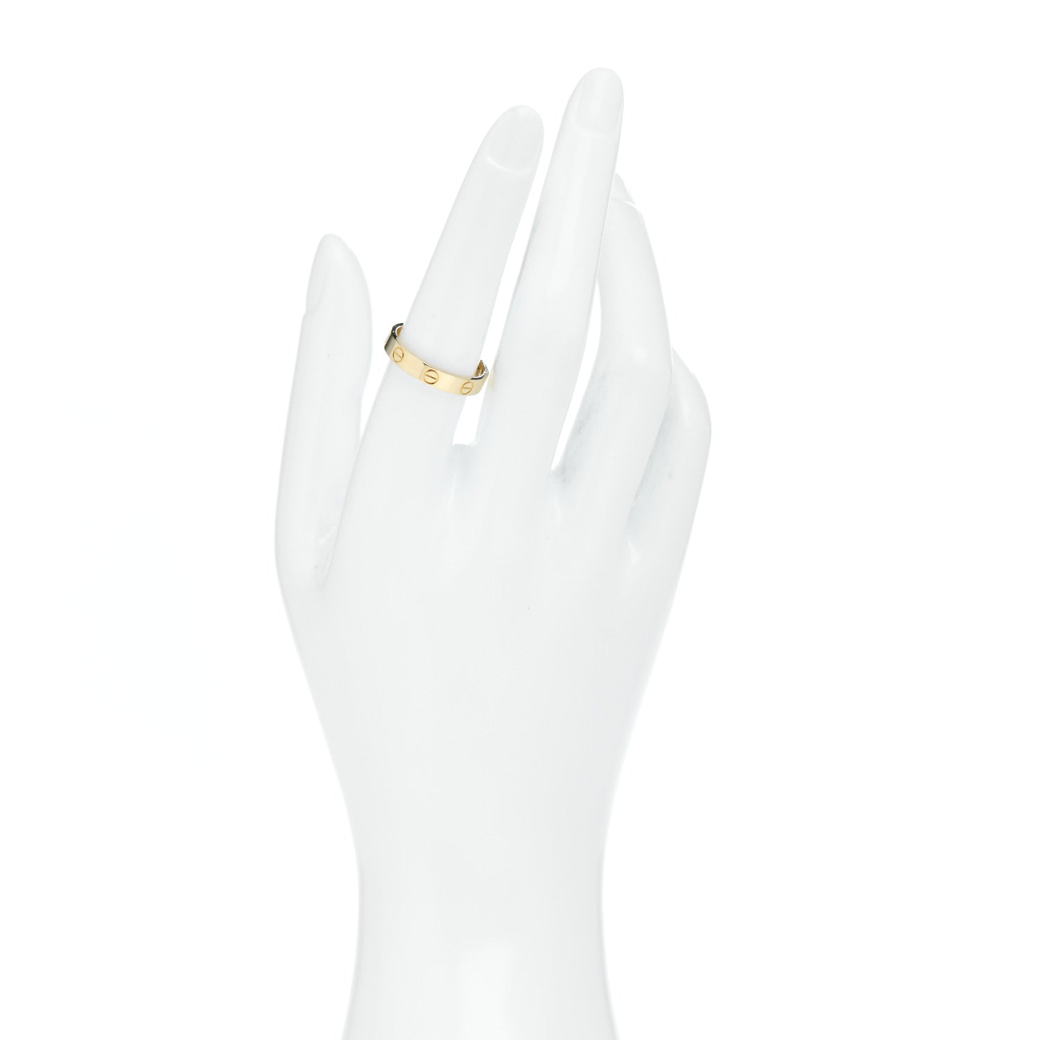 Cartier 18K Yellow Gold 3.5mm LOVE Wedding Band Ring 56 7.5 2 of 4