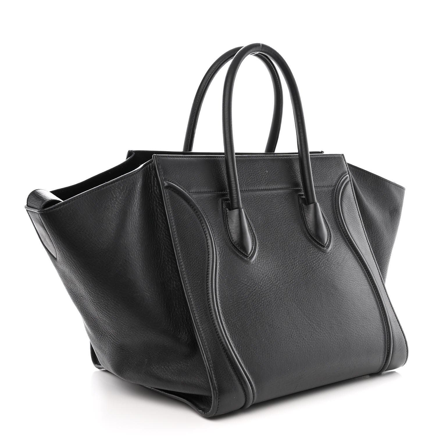 Celine Supple Calfskin Medium Phantom Luggage Black 3 of 11