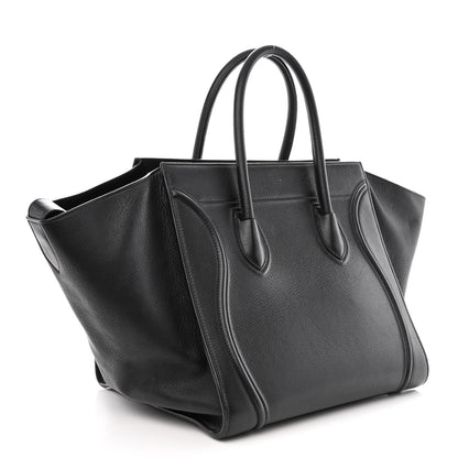 Celine Supple Calfskin Medium Phantom Luggage Black 3 of 11