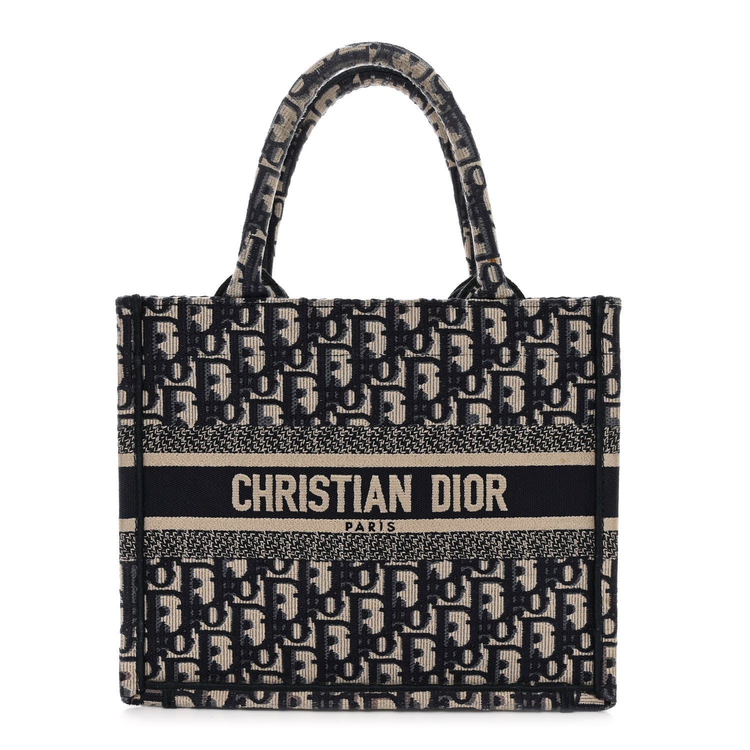 Christian Dior Oblique Small Book Tote Blue Multicolor 1 of 11