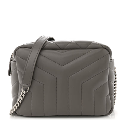 Saint Laurent Calfskin Y Quilted Monogram Small Loulou Bowling Bag Earth 1 of 10