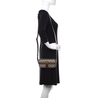 Gucci GG Supreme Monogram Web Mini Ophidia GG Bag Brown 2 of 11