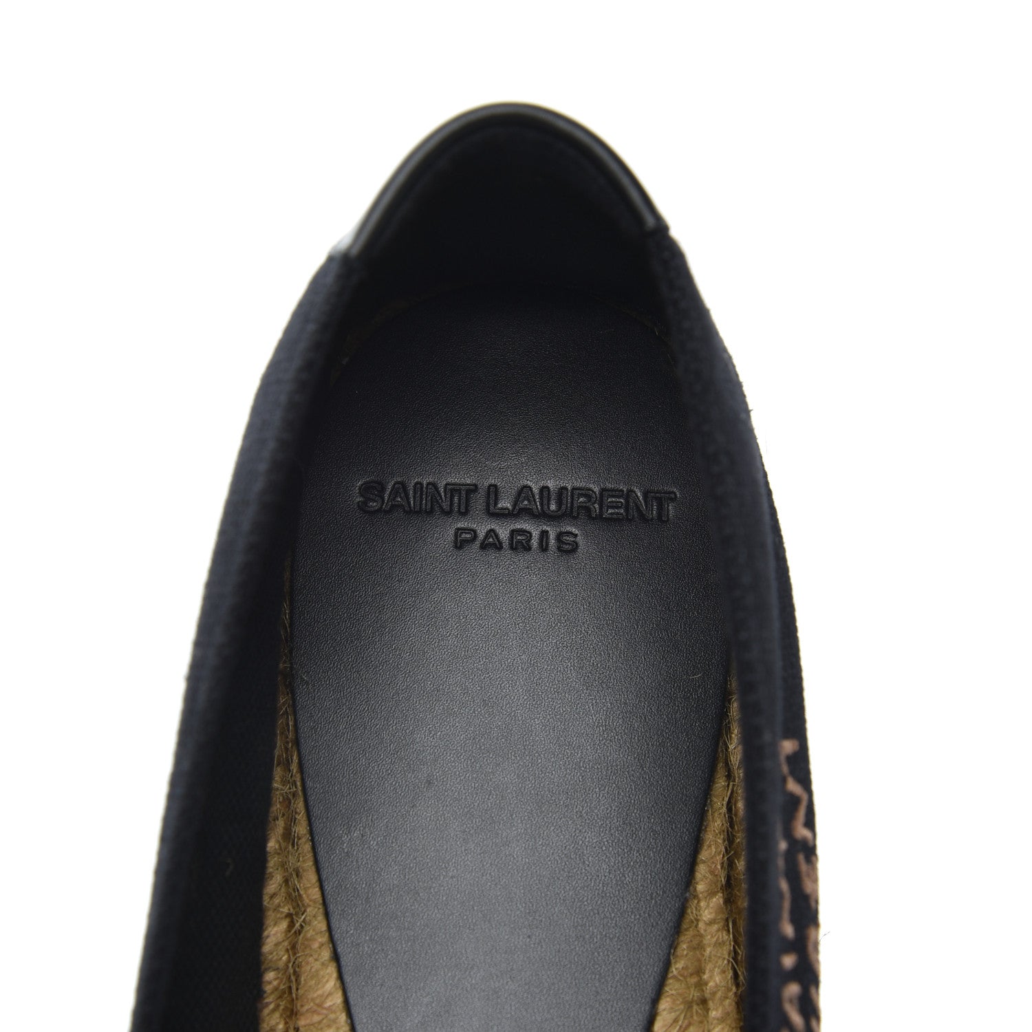 Saint Laurent Canvas Nappa Elba Light Logo Embroidered Espadrilles 41 Black 6 of 9