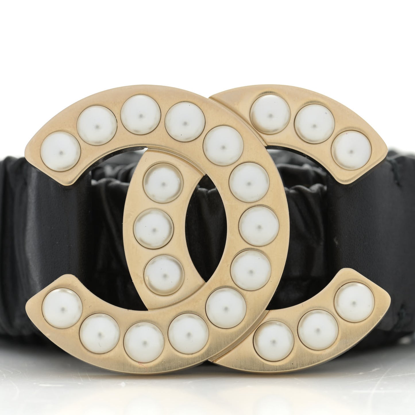 Lambskin Pearl CC Belt 70 Black