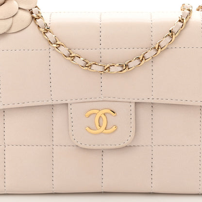 Chanel Lambskin Quilted Mini Chocolate Bar Camellia Flap Pink 8 of 11