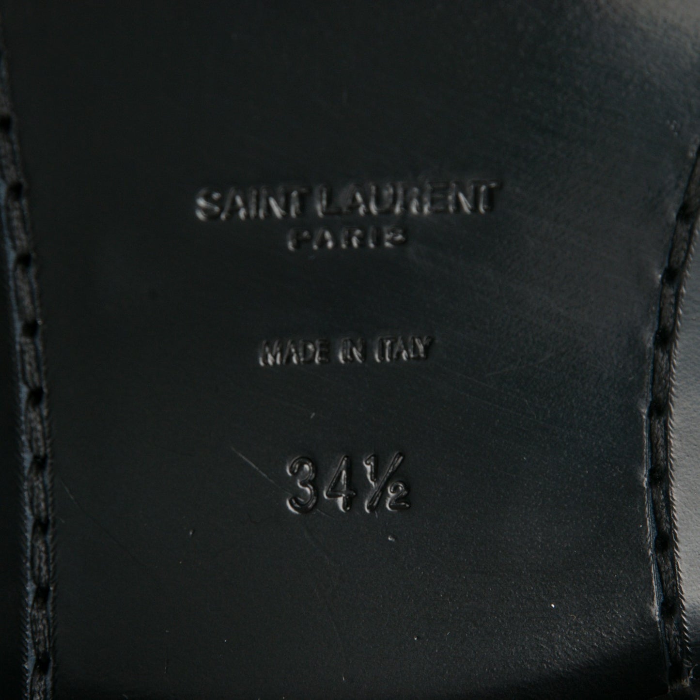 Smooth Calfskin Studded Ankle Ranger Boots 34.5 Black