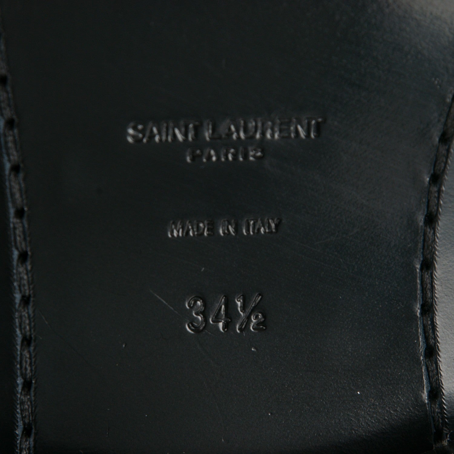 Saint Laurent Smooth Calfskin Studded Ankle Ranger Boots 34.5 Black 6 of 10
