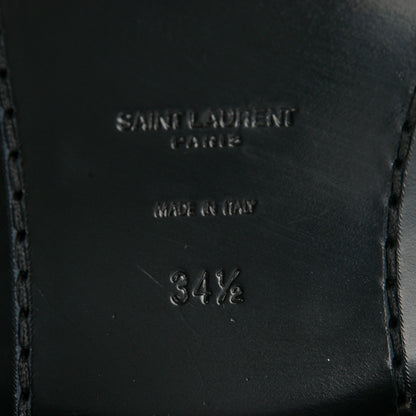 Saint Laurent Smooth Calfskin Studded Ankle Ranger Boots 34.5 Black 6 of 10