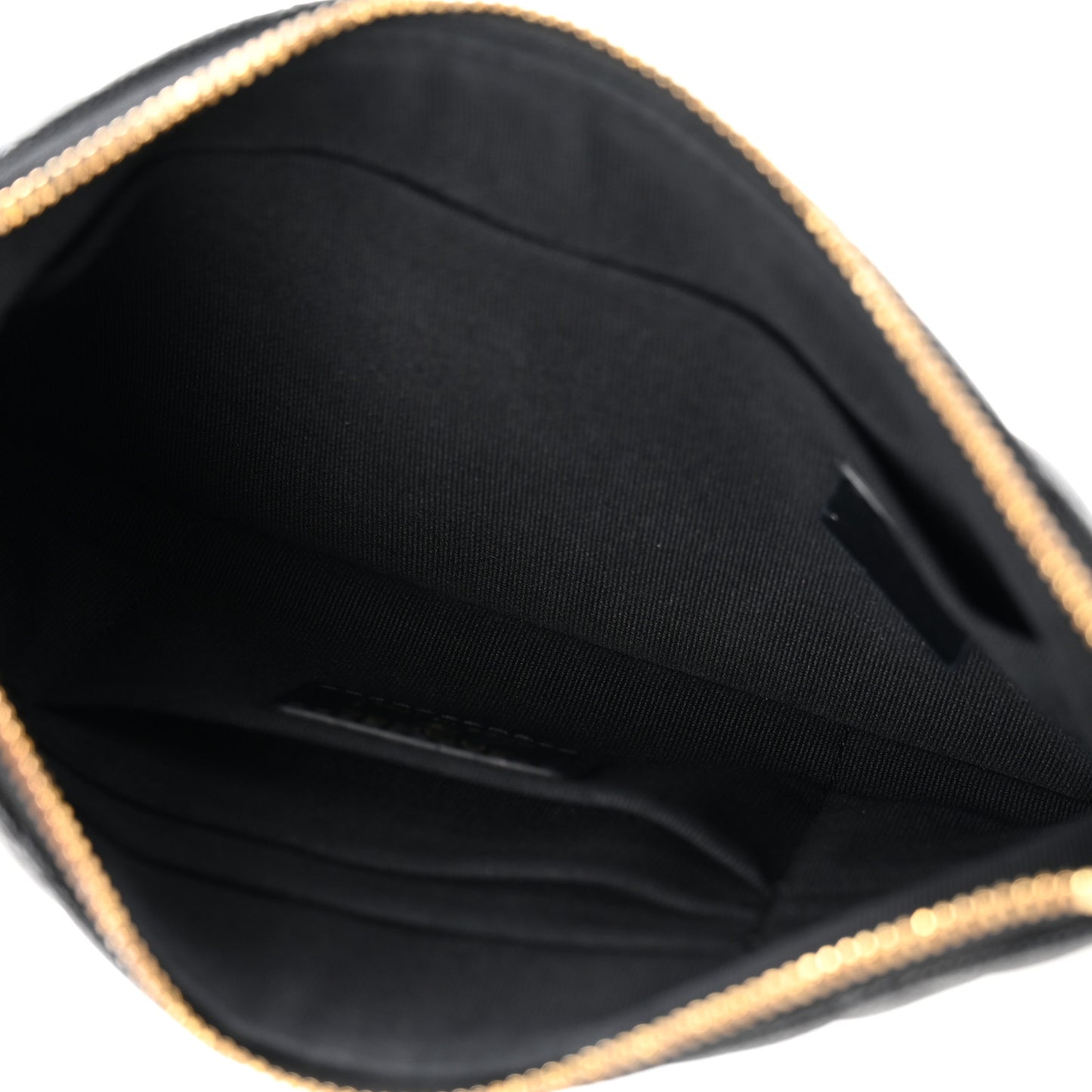 Shiny Caviar Quilted Strass CC Cosmetic Case Black