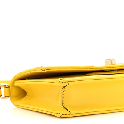 Gucci GG Monogram Scratch Lux Calfskin Mini Luce Shoulder Bag Yellow 10 of 11