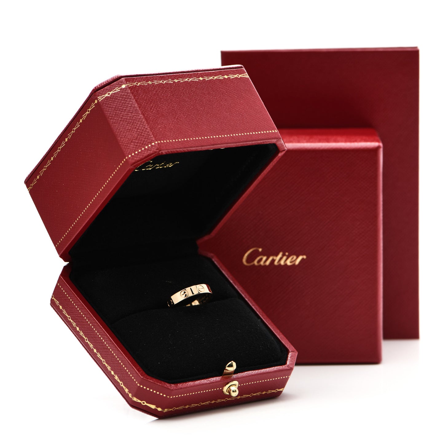 18K Yellow Gold 3.5mm LOVE Wedding Band Ring 50 5.25
