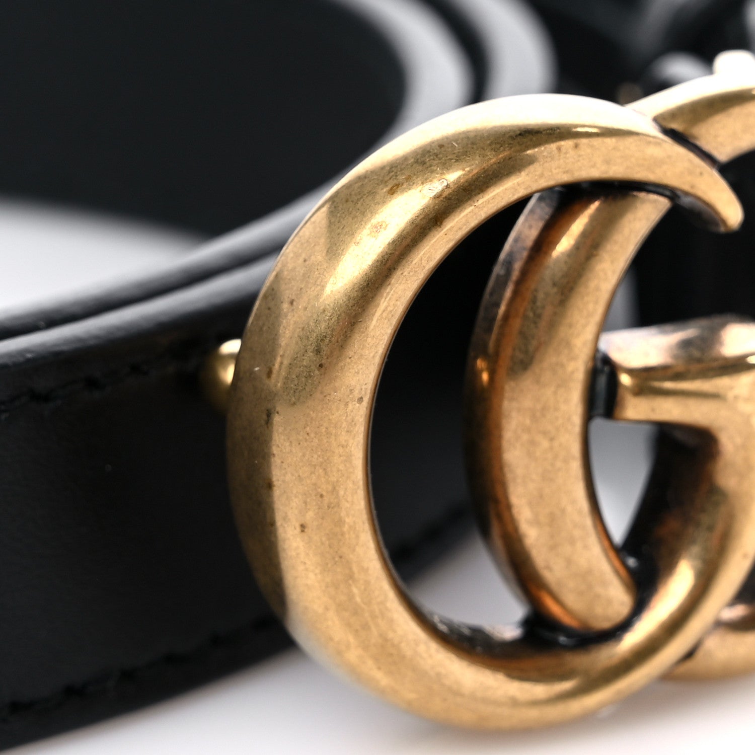 Gucci Calfskin Double G 20mm Belt 80 32 Black 6 of 7