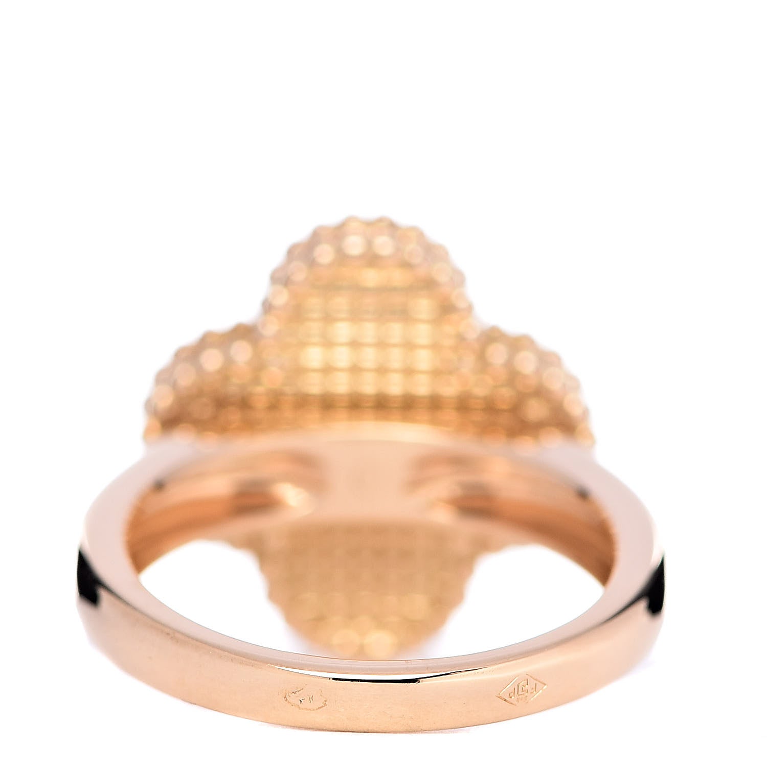 Van Cleef & Arpels 18K Yellow Gold Black Onyx Diamond Vintage Alhambra Ring 47 4 4 of 6
