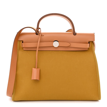 Hermes Toile Vache Hunter Herbag Zip 31 PM Cumin Naturel Sable 3 of 12