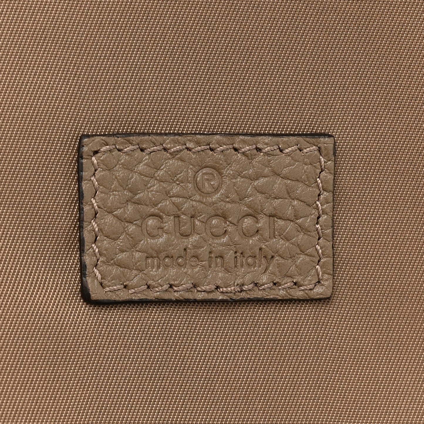 Piuma Calfskin Jumbo GG Embossed Small Toiletry Case Good Taupe