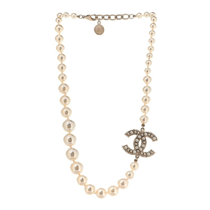 Chanel Pearl CC 100th Anniversary Necklace Light Gold 2 of 4