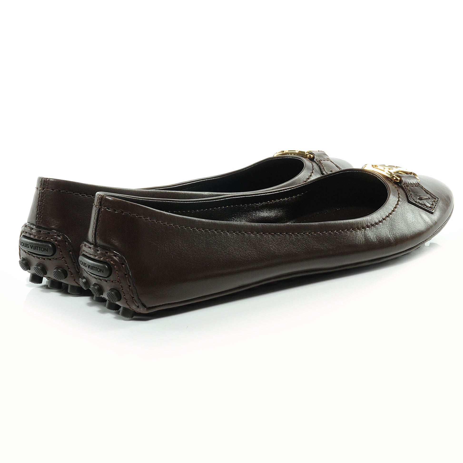 Louis Vuitton Leather Oxford Ballerina Flats Moka 39.5 5 of 7
