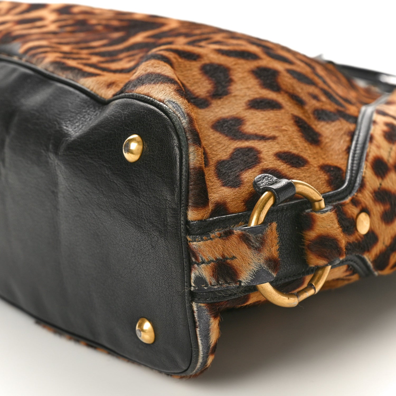 Saint Laurent Calf Hair Leopard Print Large Fauve 10 of 13