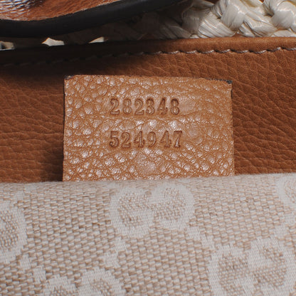 Gucci Raffia Large Santa Monica Tote Camel 7 of 8