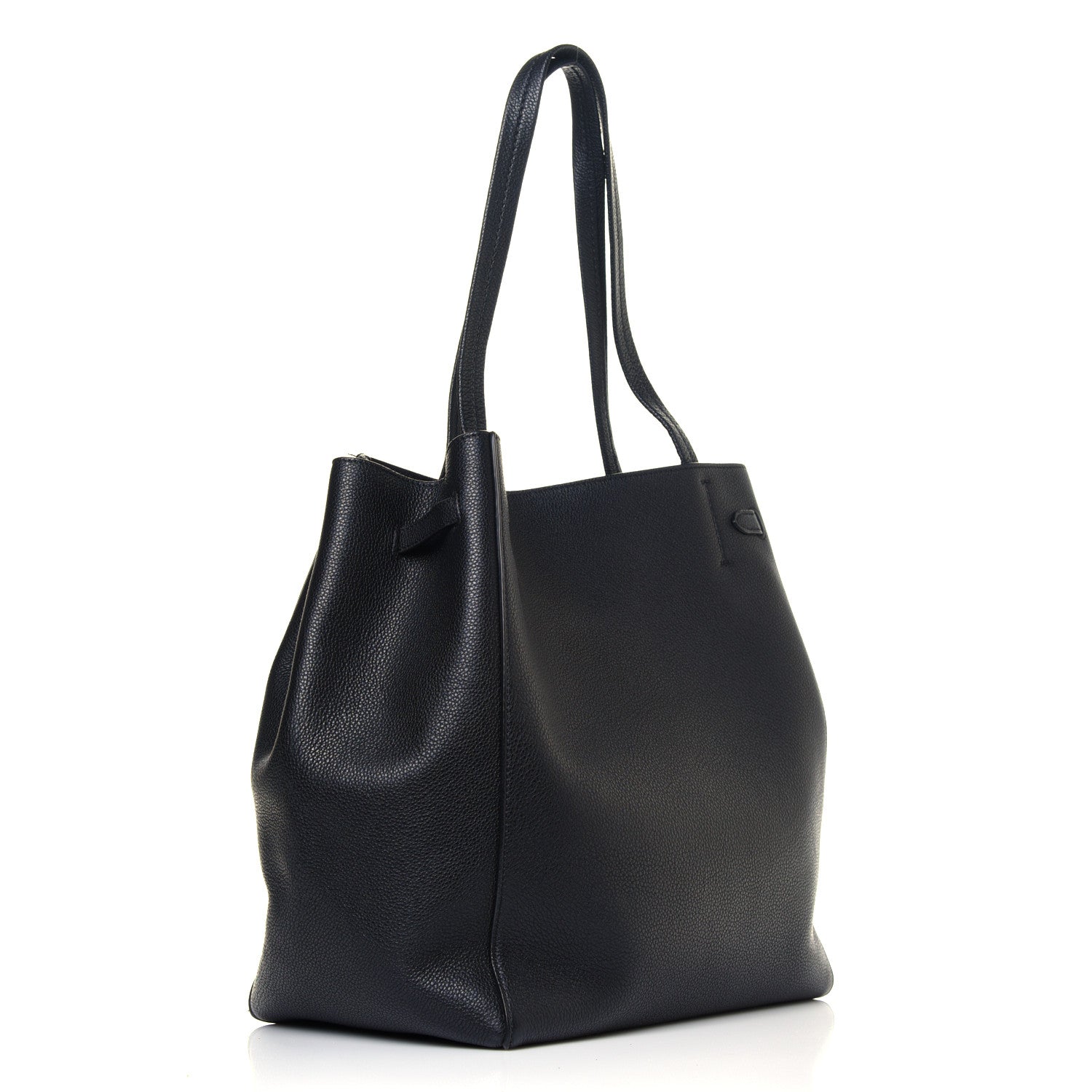 Celine Soft Grained Calfskin Small Belt Cabas Phantom Black 3 of 7
