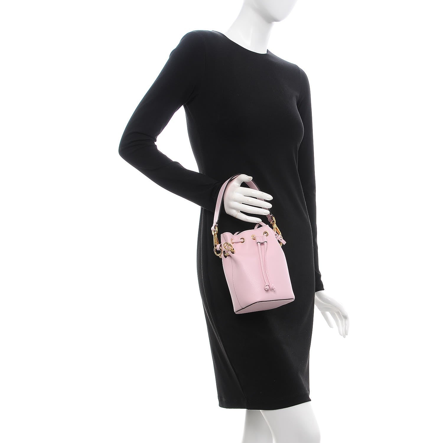 Fendi Vitello Cruise F is Fendi Mini Mon Tresor Bucket Bag Peonia 3 of 8