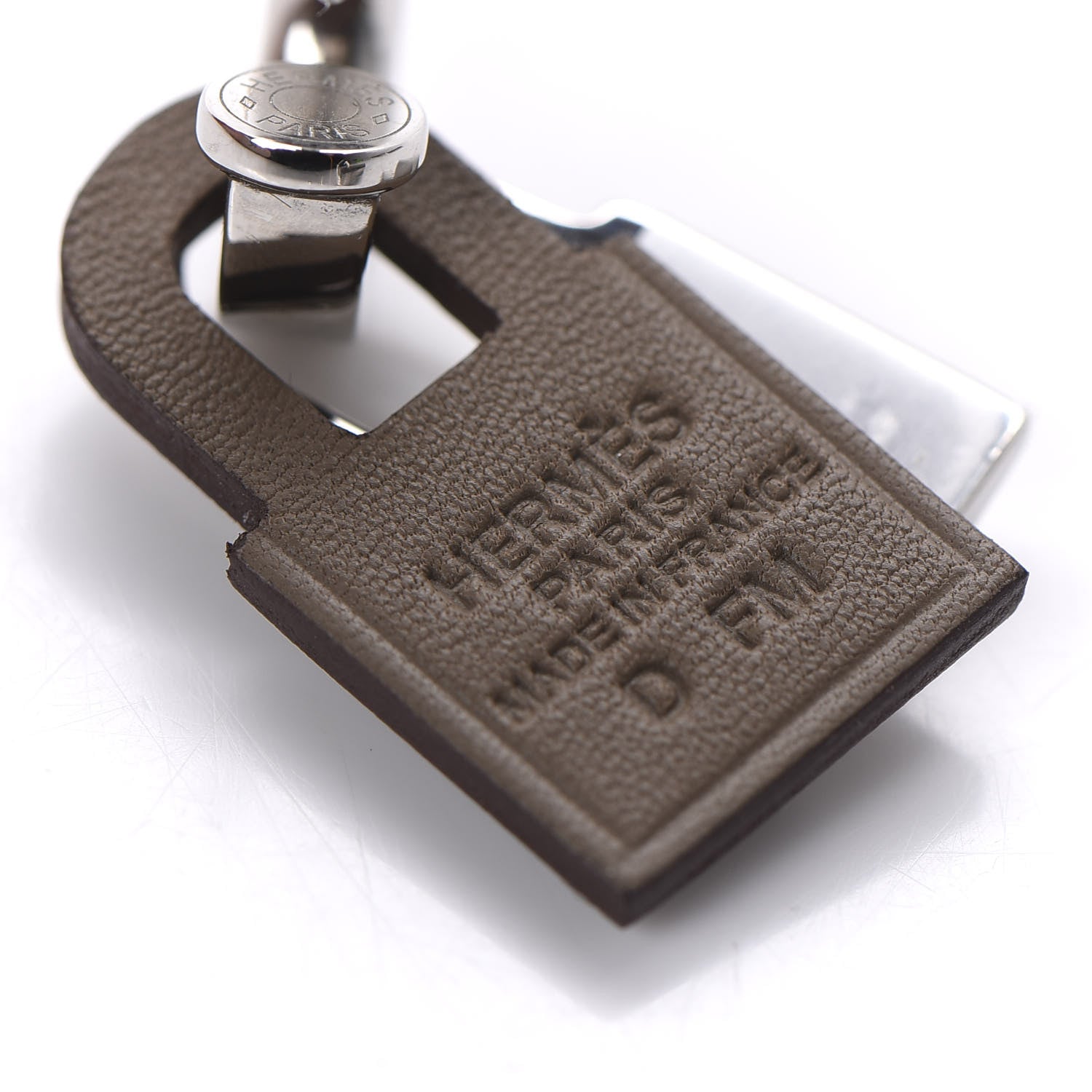 Hermes Palladium Swift O'Kelly Earrings Etoupe 4 of 5