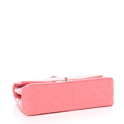 Chanel Patent Quilted Jumbo Double Flap Pink 3 of 9