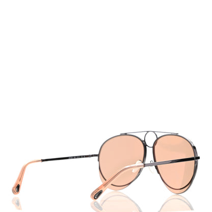 Chloe Metal Mirrored Romie Aviator Sunglasses CE144S Copper 4 of 6