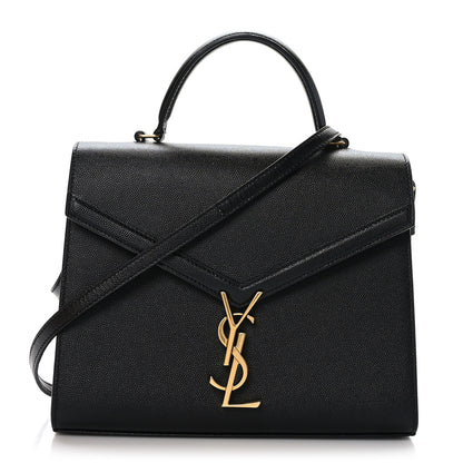 Saint Laurent Grain de Poudre Medium Classic Monogram Cassandra Top Handle Black 1 of 10