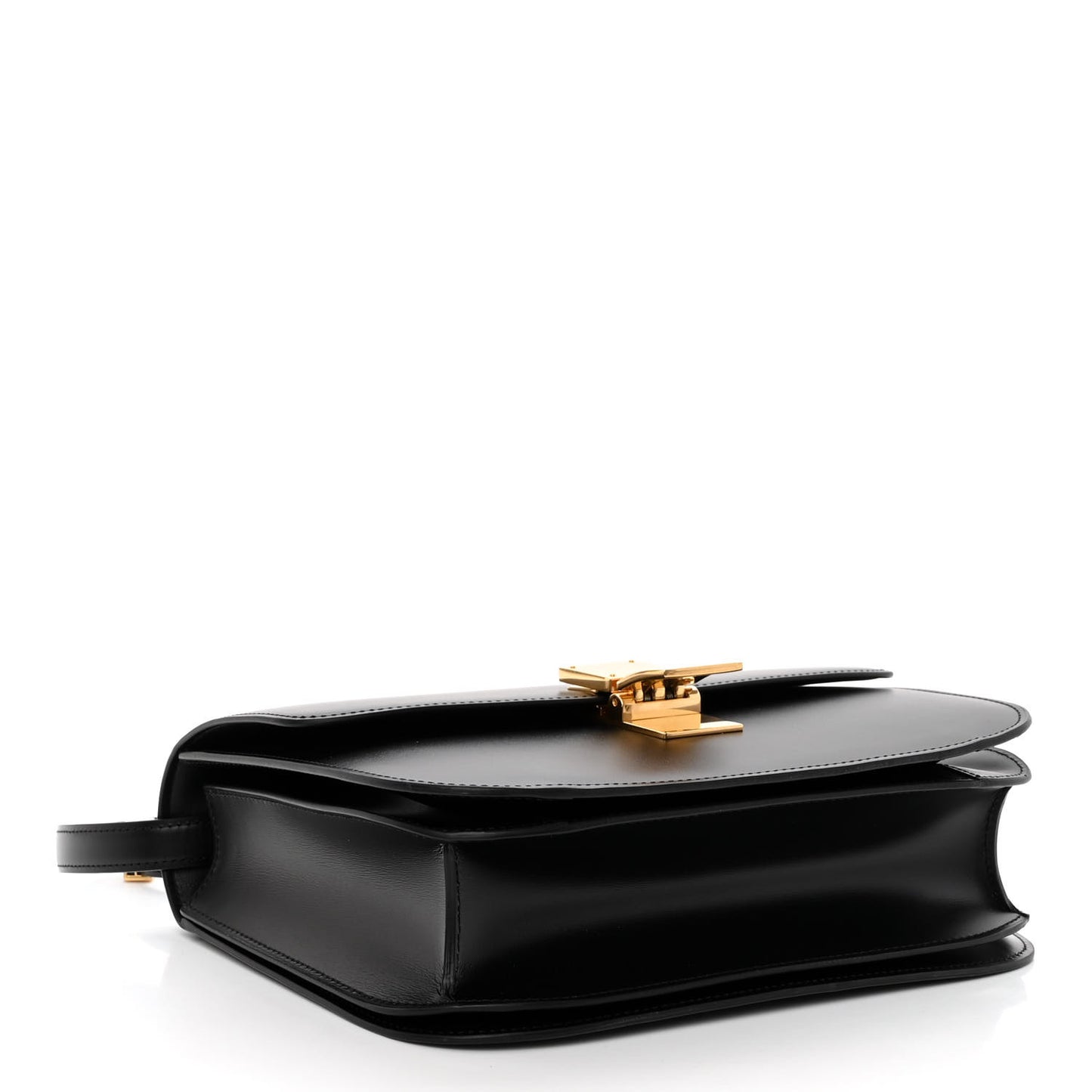 Box Calfskin Medium Classic Box Flap Bag Black