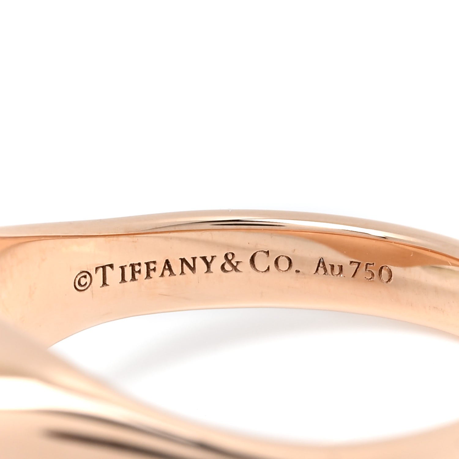 Tiffany 18K Rose Gold Return to Tiffany Heart Signet Ring 55 7.25 4 of 5