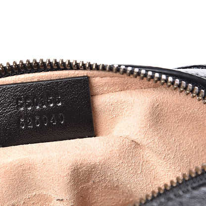 Gucci Azalea Calfskin Matelasse Diagonal Tall GG Marmont Crossbody Bag Black 8 of 11