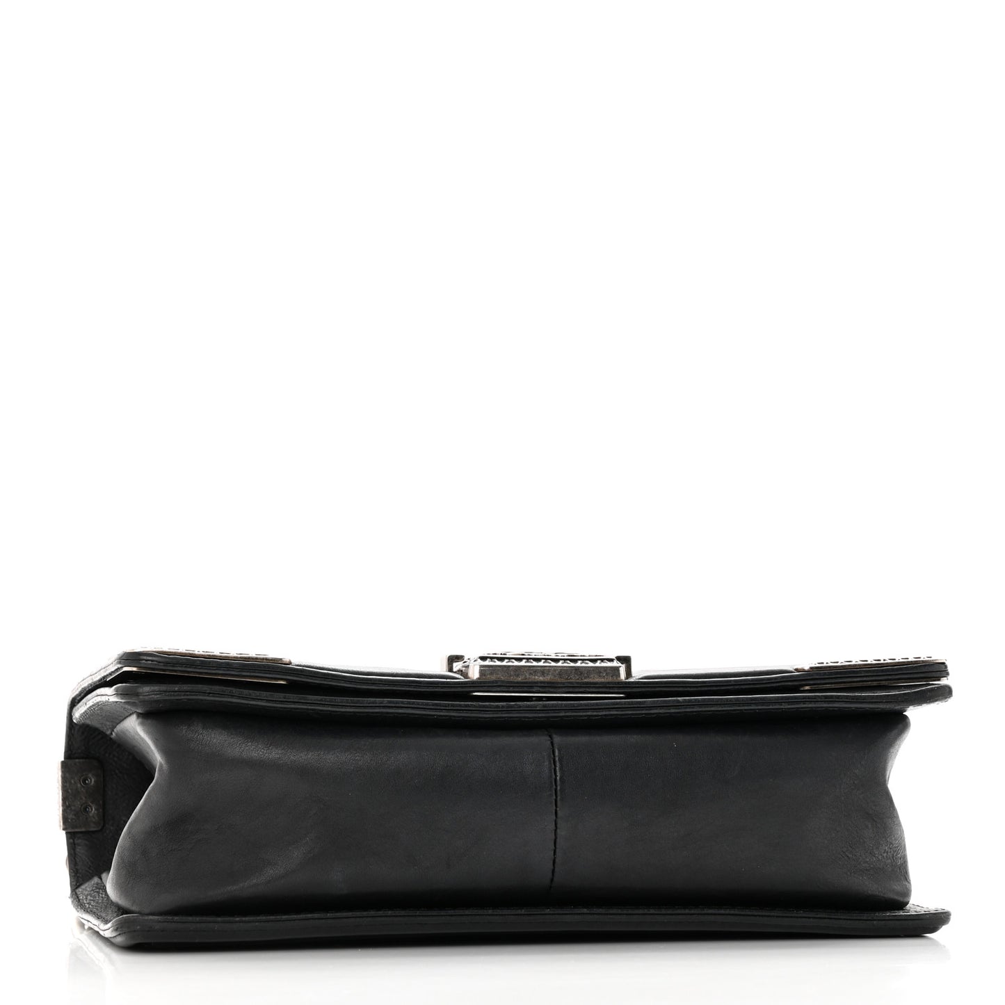 Calfskin Quilted Metal Embellished Paris Dallas Medium Boy Flap Black