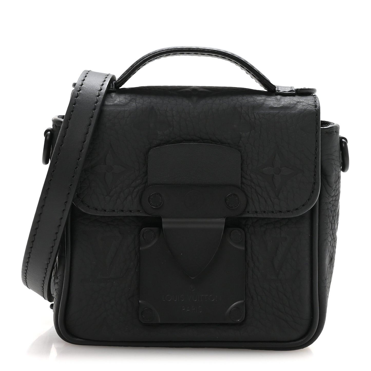Taurillon Monogram Pico S Lock Ultra Black