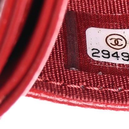 Chanel Caviar Camellia Embossed Card Holder Red 9 of 12