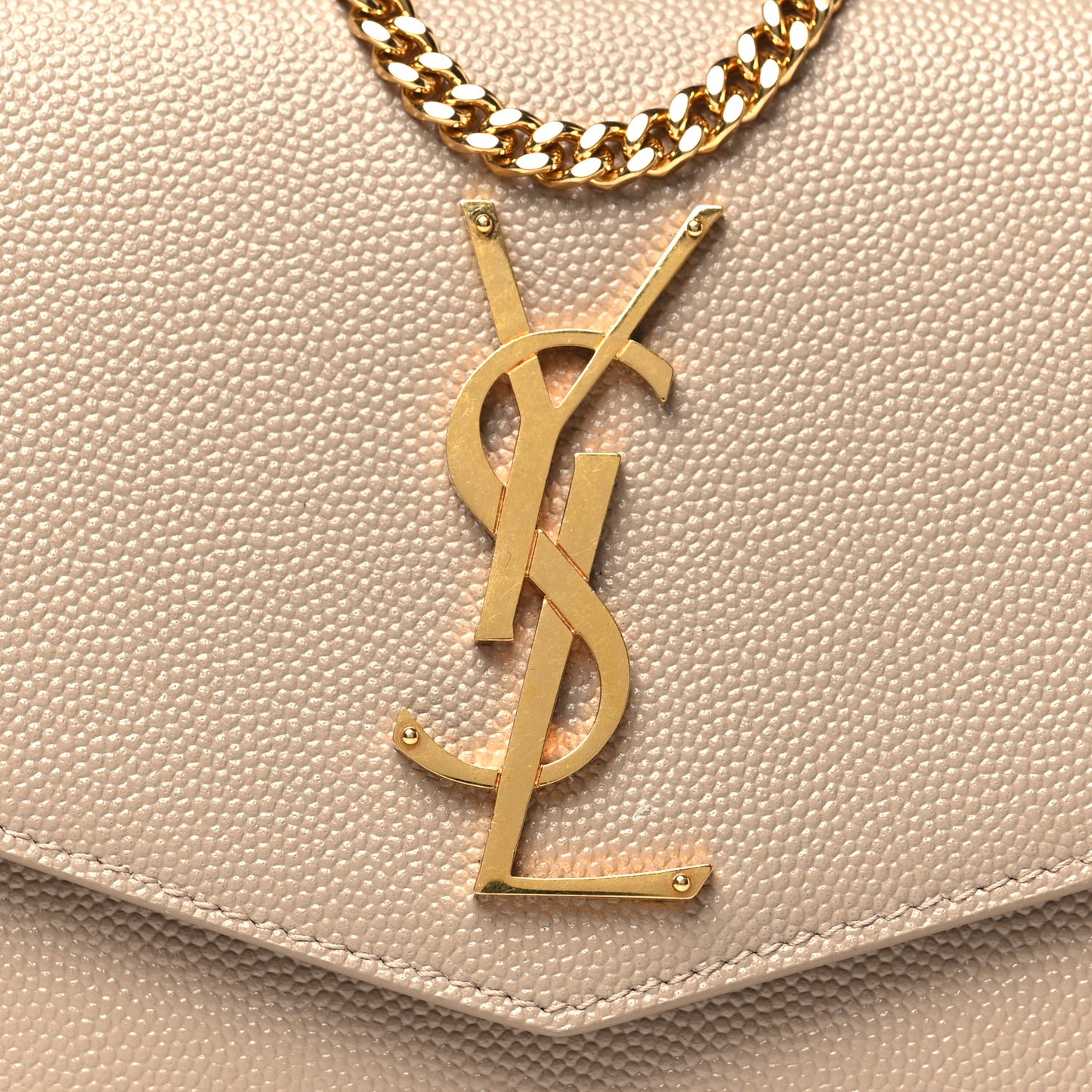 Grain De Poudre Monogram Uptown Chain Wallet Dark Beige