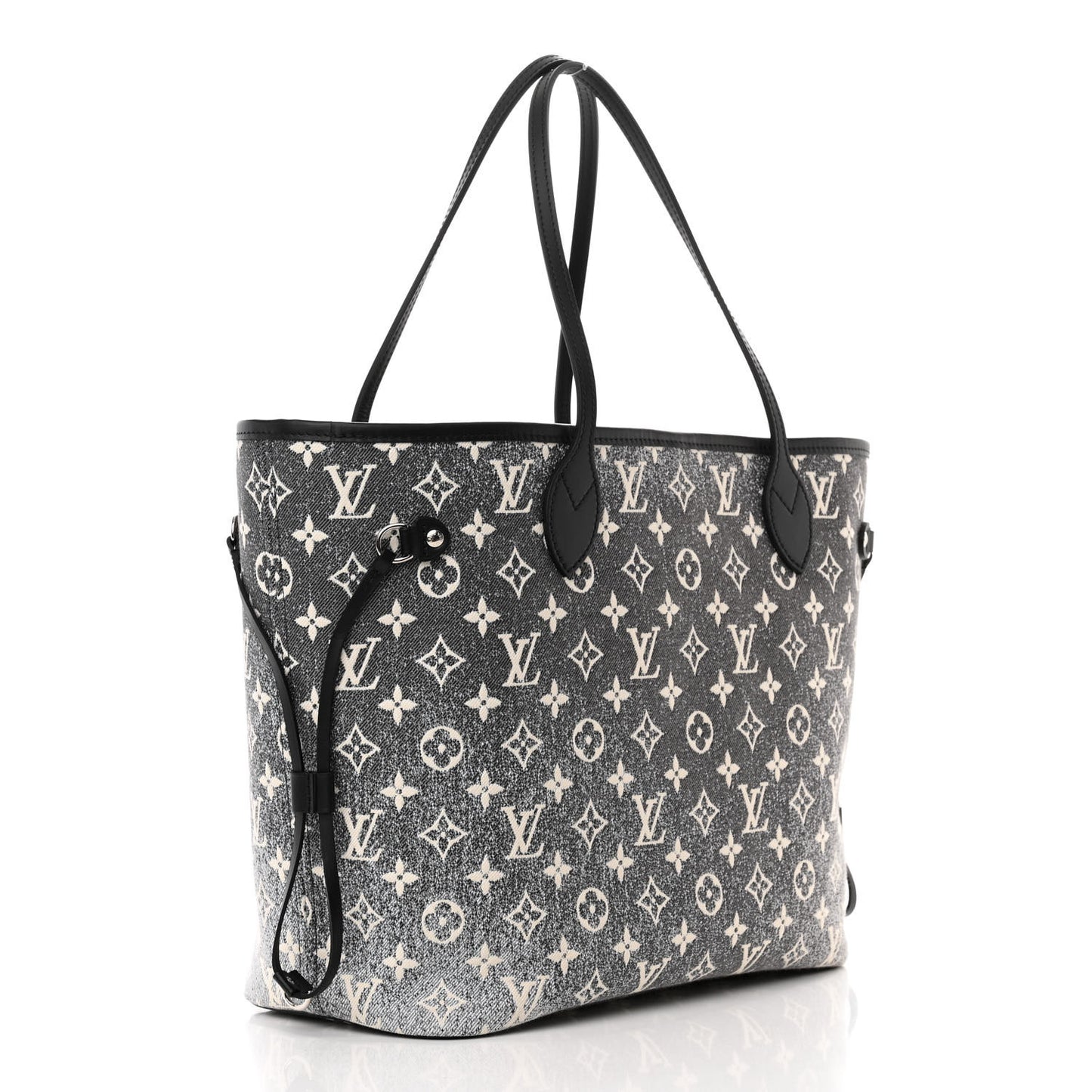 Denim Monogram Jacquard Neverfull MM Grey