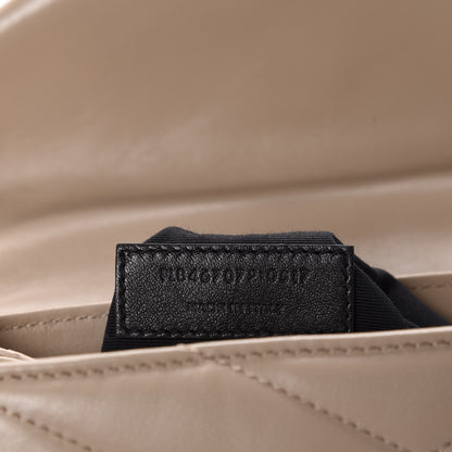 Saint Laurent Calfskin Y Quilted Monogram Toy Loulou Satchel Nude 9 of 12
