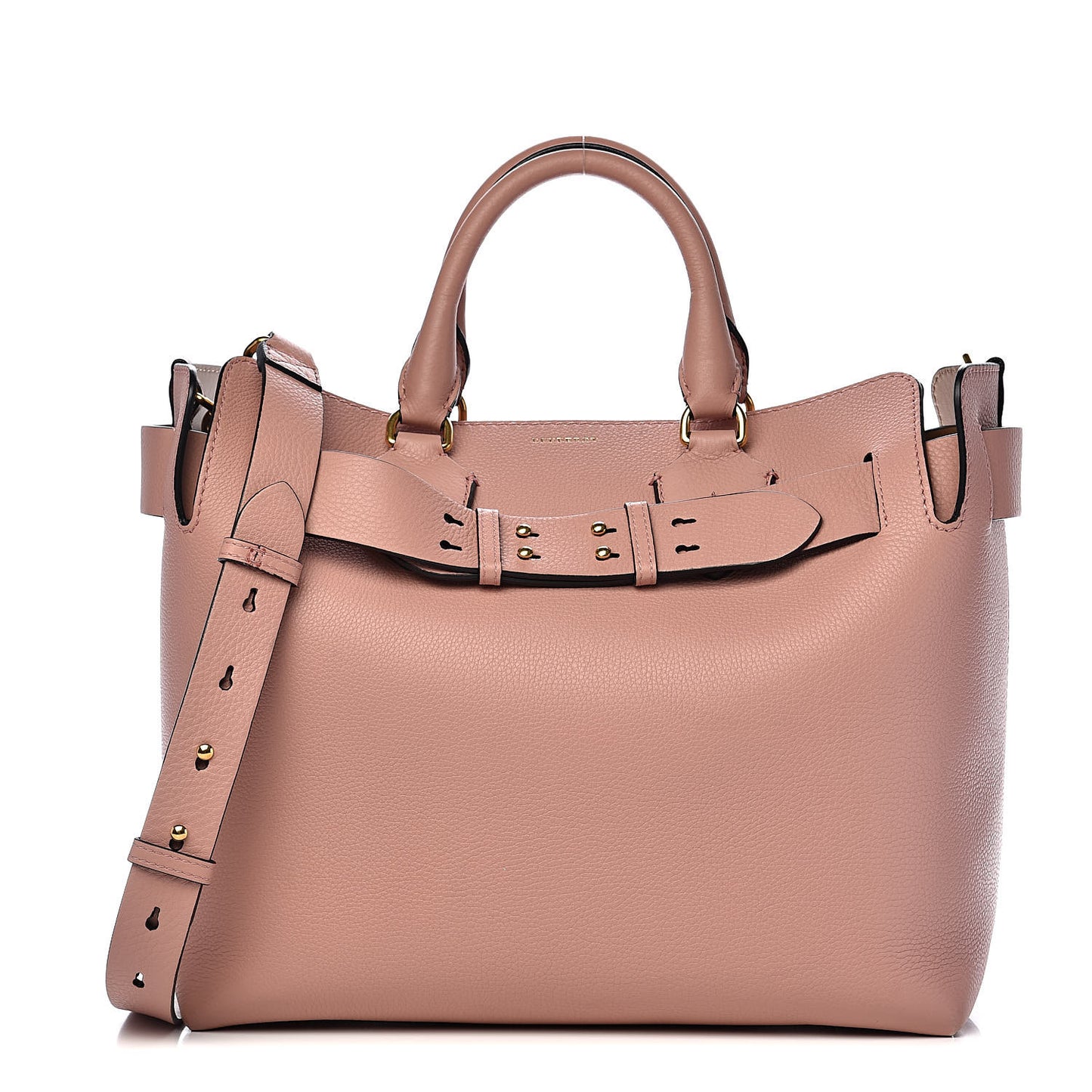 Soft Grain Calfskin Medium Belt Bag Ash Rose