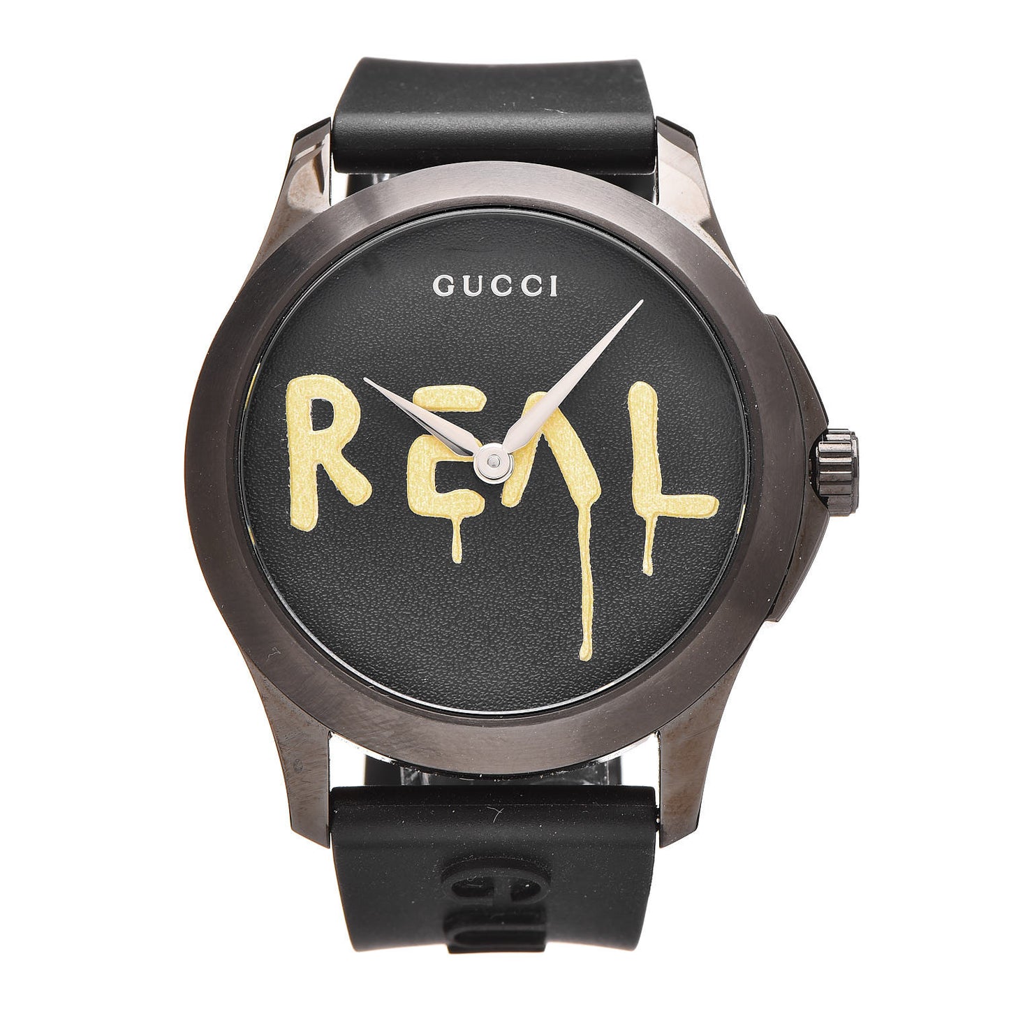 PVD Stainless Steel Rubber 38mm G-Timeless REAL Quartz Watch Black