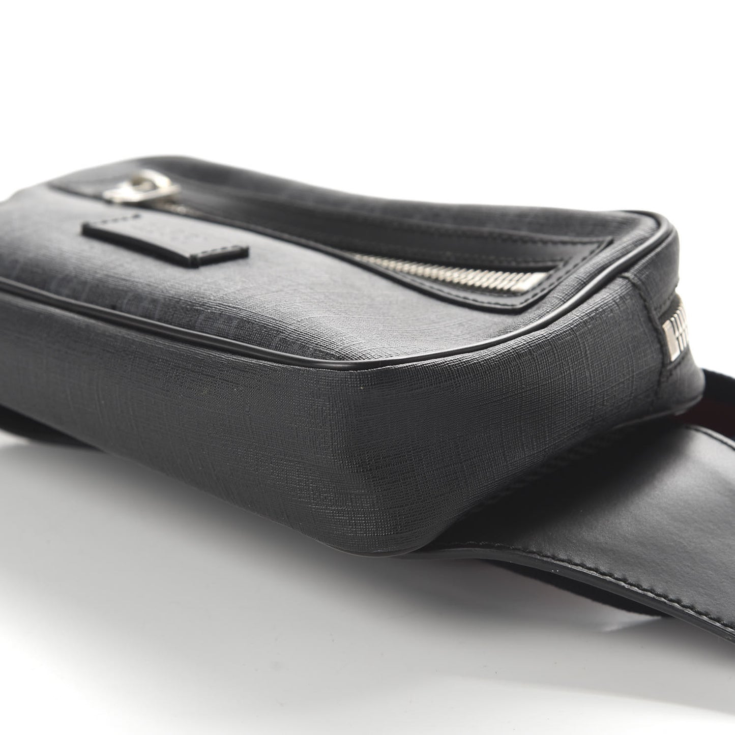 Soft GG Supreme Monogram Web Belt Bag Black Grey